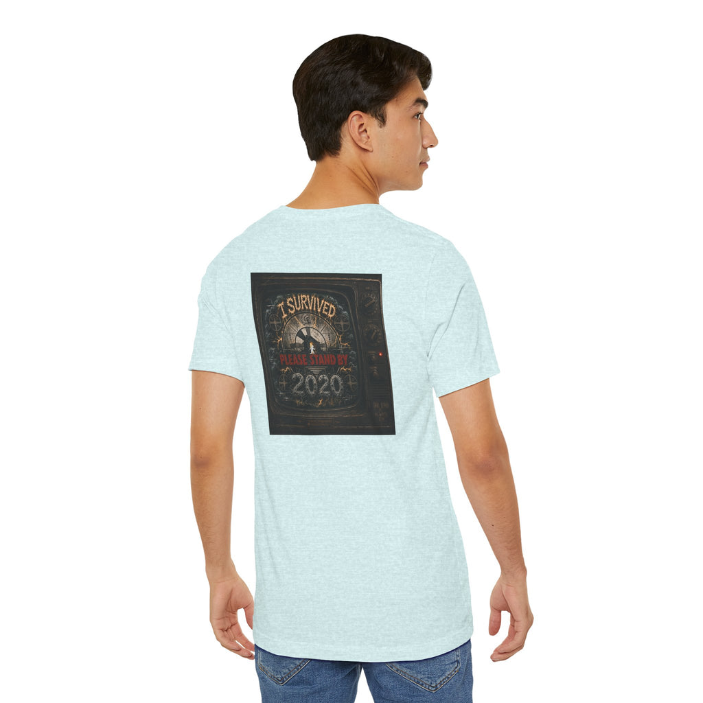 I Survived 2020 — "Please Stand By" Test Pattern Tee Summer Premier Unisex Jersey Short Sleeve Tee