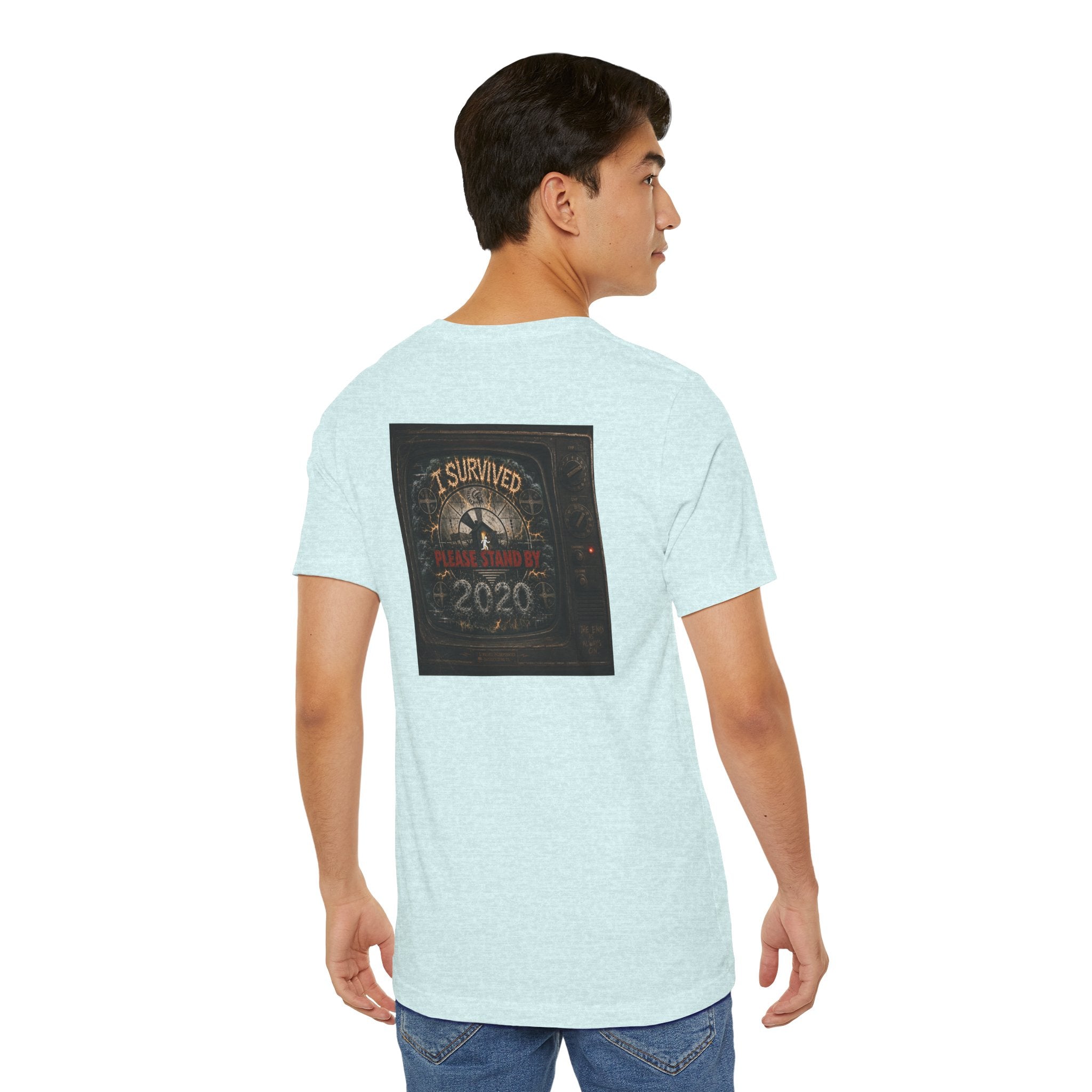 I Survived 2020 — "Please Stand By" Test Pattern Tee Summer Premier Unisex Jersey Short Sleeve Tee