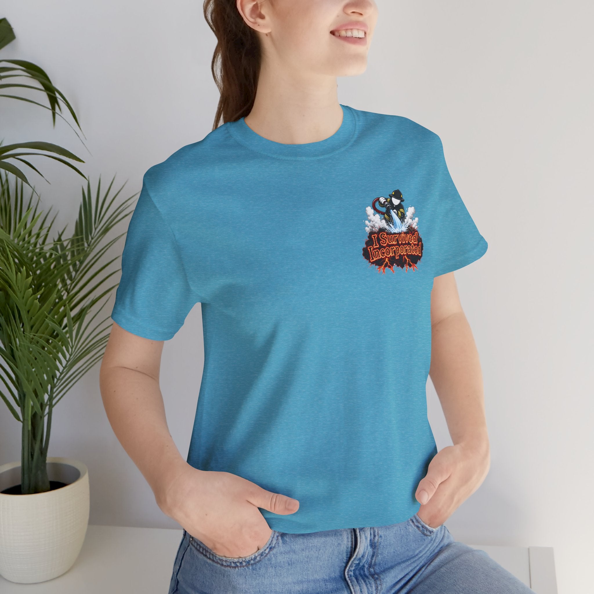 I Survived 2020 — "Please Stand By" Test Pattern Tee Wildfire Signal Edition Summer Premiere Unisex Jersey Short Sleeve Tee