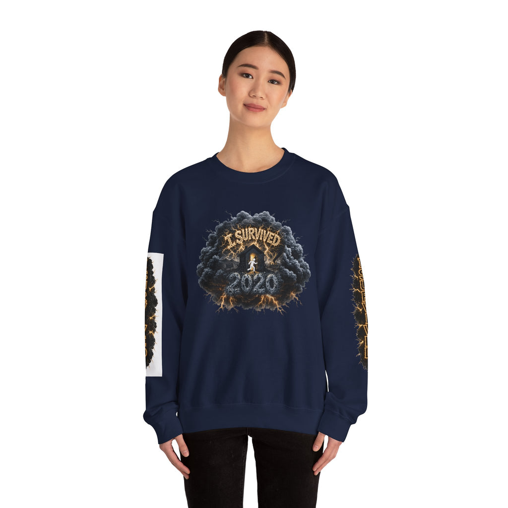 I Survived 2020 — Director's Cut Original Design Teaser Tee | Season 1 Premiere Drop Unisex Heavy Blend™ Crewneck Sweatshirt