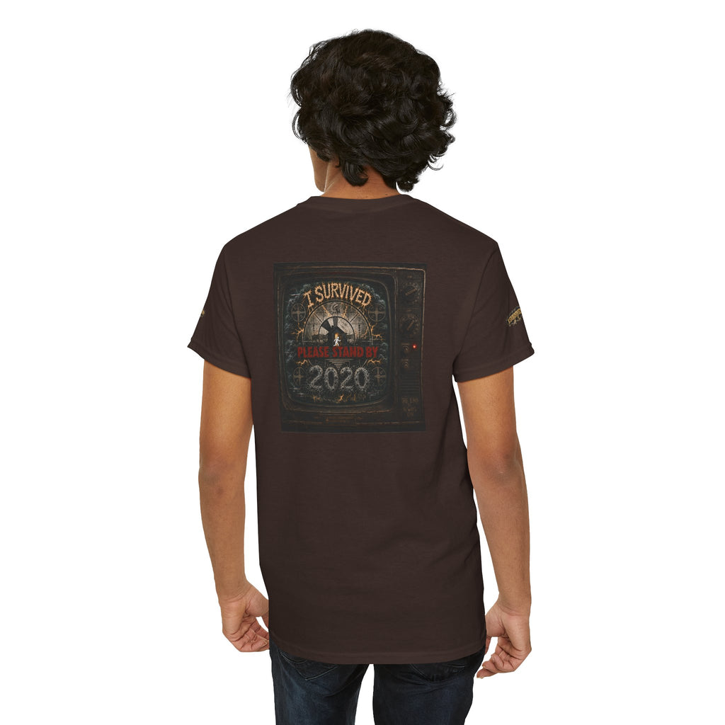 I Survived 2020 — "Please Stand By" Test Pattern Tee Special Edition Summer Premier Unisex Heavy Cotton Tee