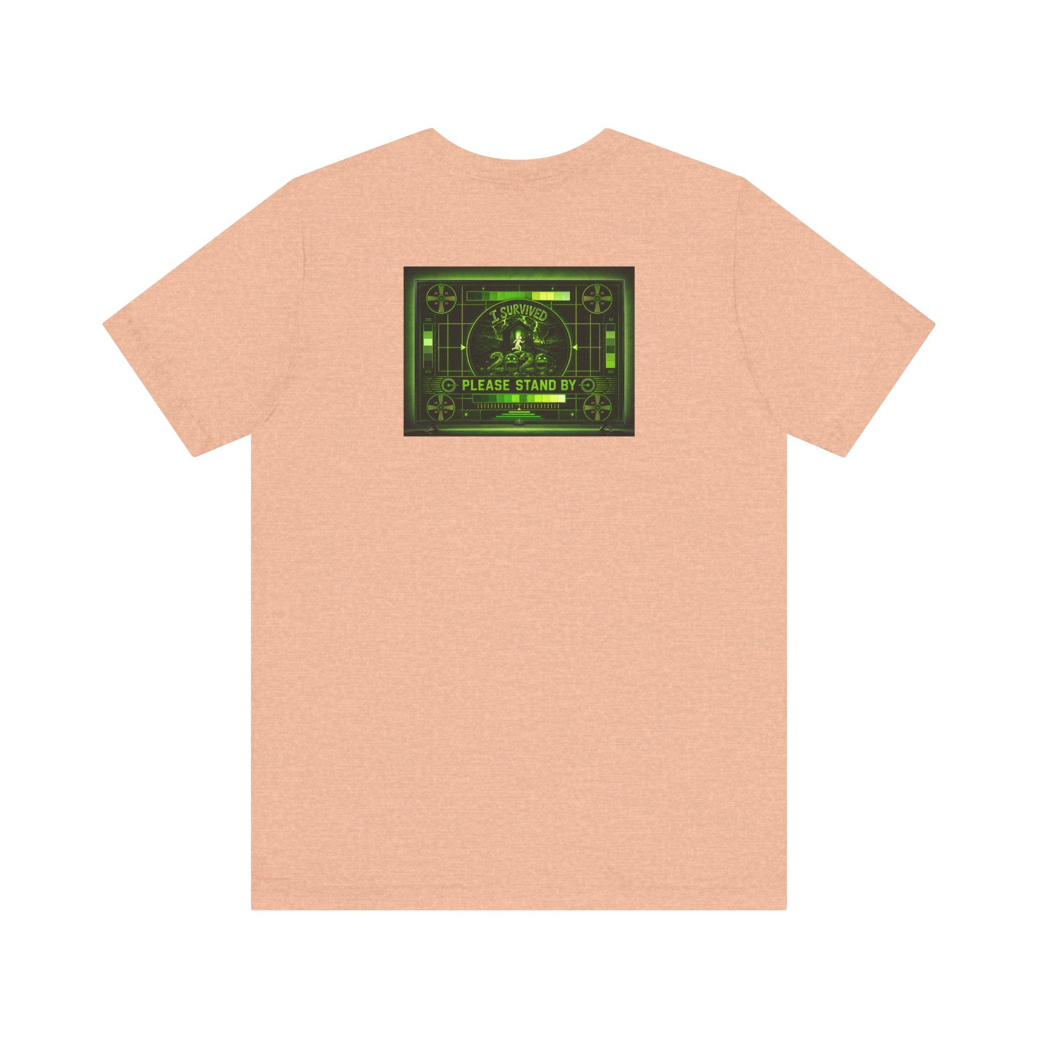 I Survived 2020 — "Please Stand By" Test Pattern Toxic Signal Tee Summer Premiere Unisex Jersey Short Sleeve Tee