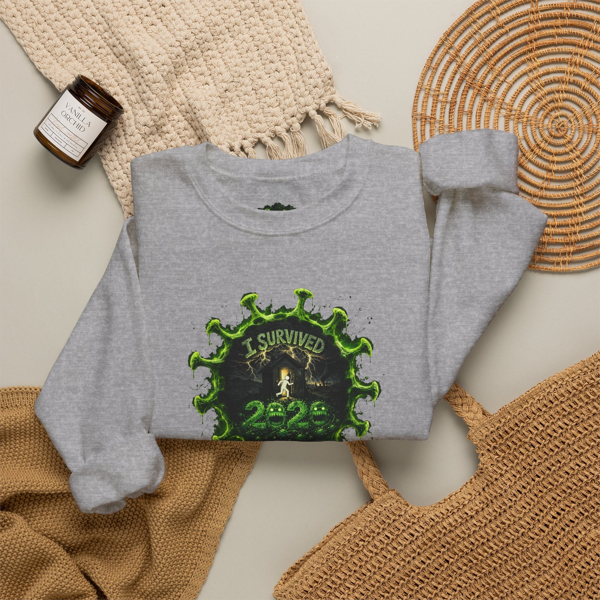 I Survived 2020 — PANDEMIC S1:E1: Director's Cut "COVID-19: The Coronavirus" Unisex Heavy Blend™ Crewneck Sweatshirt