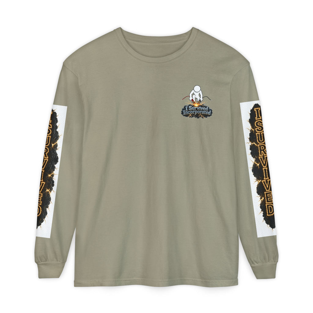 I Survived 2020 — "Please Stand By" Test Pattern Tee Special Edition Summer Premier Unisex Garment-Dyed Long Sleeve T-Shirt