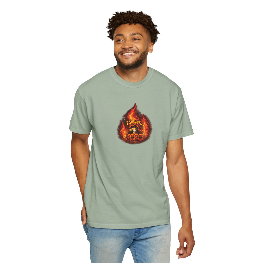 I Survived 2020 — WILDFIRES S2:E1: Director's Cut "Berry Creek" Memorial Unisex Garment-Dyed T-shirt