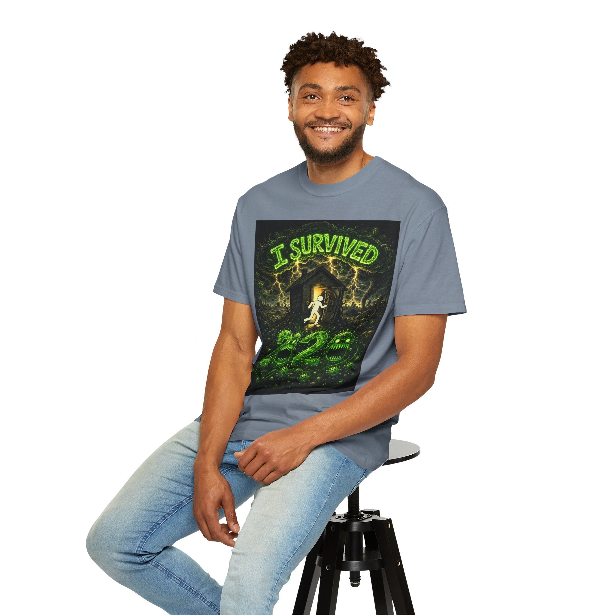 I Survived 2020 — S1:E3 "The Jab!" | Pandemic Edition Unisex Garment-Dyed T-shirt