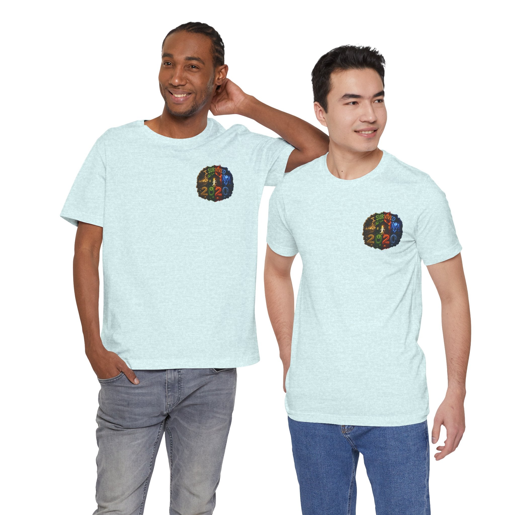 I Survived 2020 — "No Signal" Test Pattern Tee Alien Broadcast Finale Summer Premiere Unisex Jersey Short Sleeve Tee
