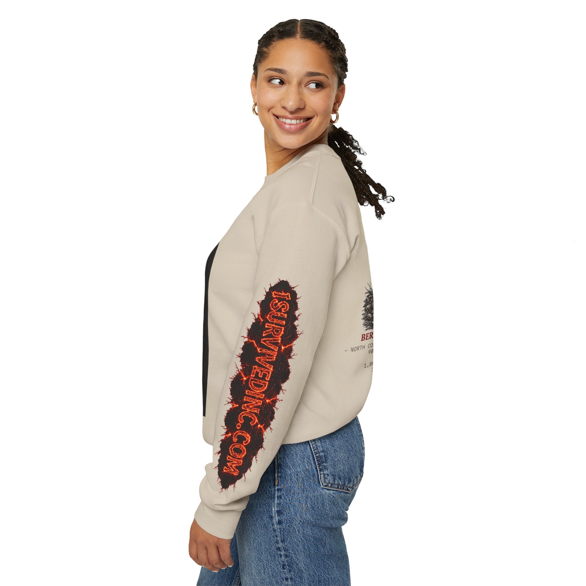 I Survived 2020 — S2:E1 "Berry Creek" | Wildfire Edition Memorial Unisex Heavy Blend™ Crewneck Sweatshirt