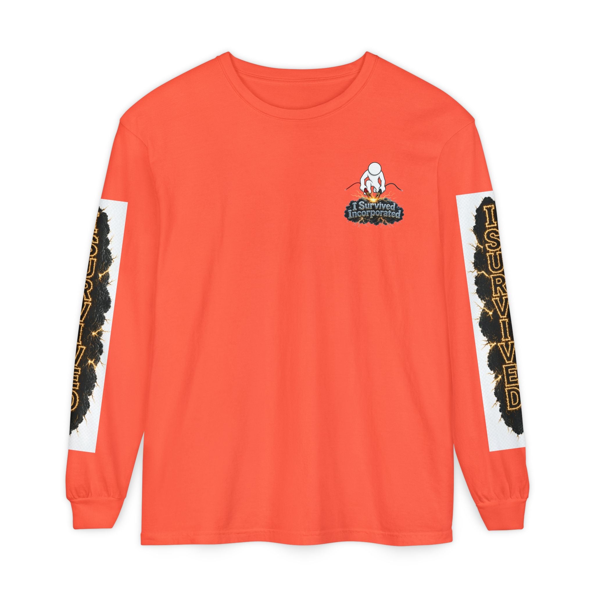I Survived 2020 — "Please Stand By" Test Pattern Tee Special Edition Summer Premier Unisex Garment-Dyed Long Sleeve T-Shirt