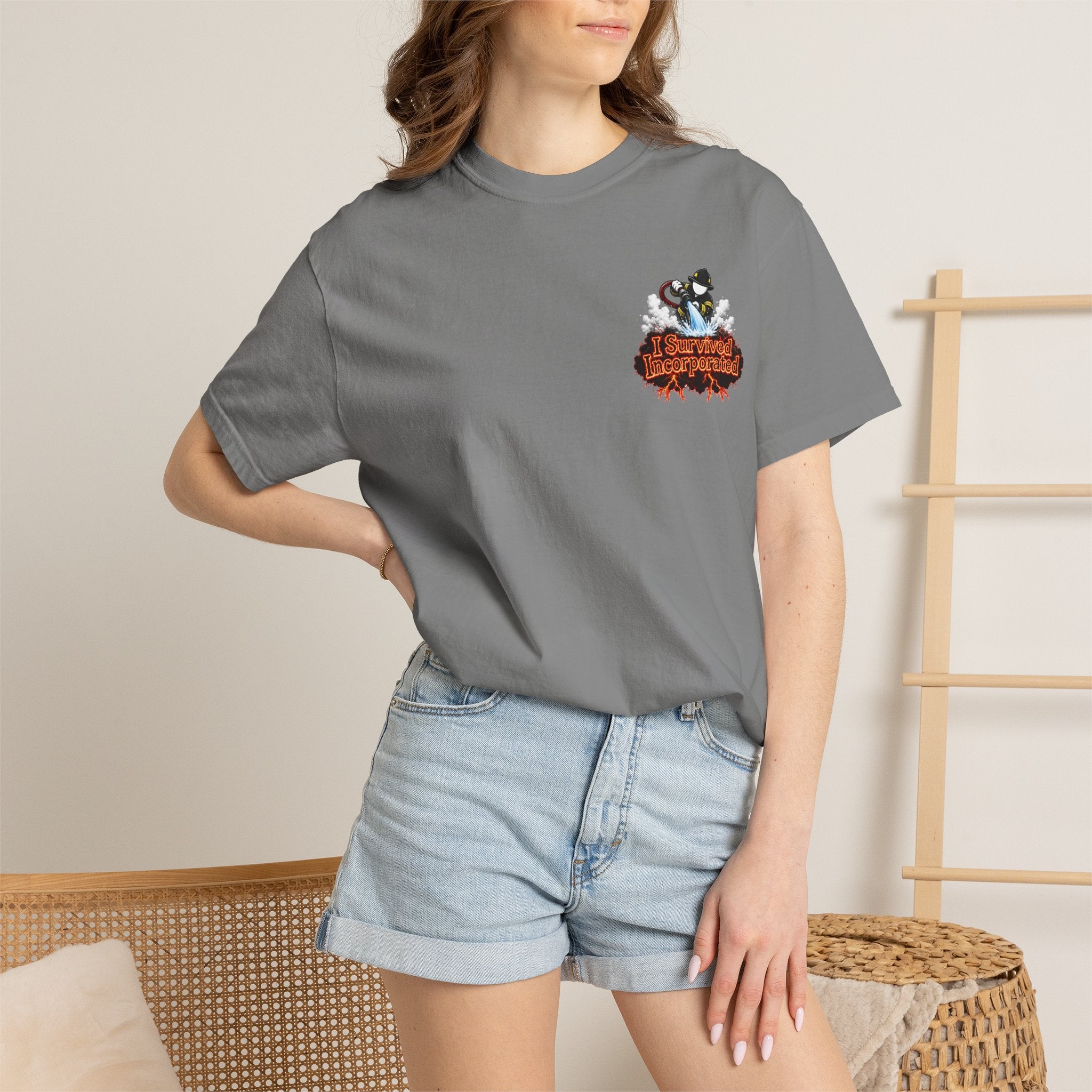 I Survived 2020 — "Please Stand By" Test Pattern Tee Wildfire Signal Edition Summer Premiere Unisex Garment-Dyed T-shirt