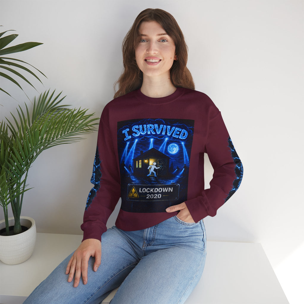 I Survived 2020 — LOCKDOWN S3:E3: Special Edition "Remote Schooling" Unisex Heavy Blend™ Crewneck Sweatshirt