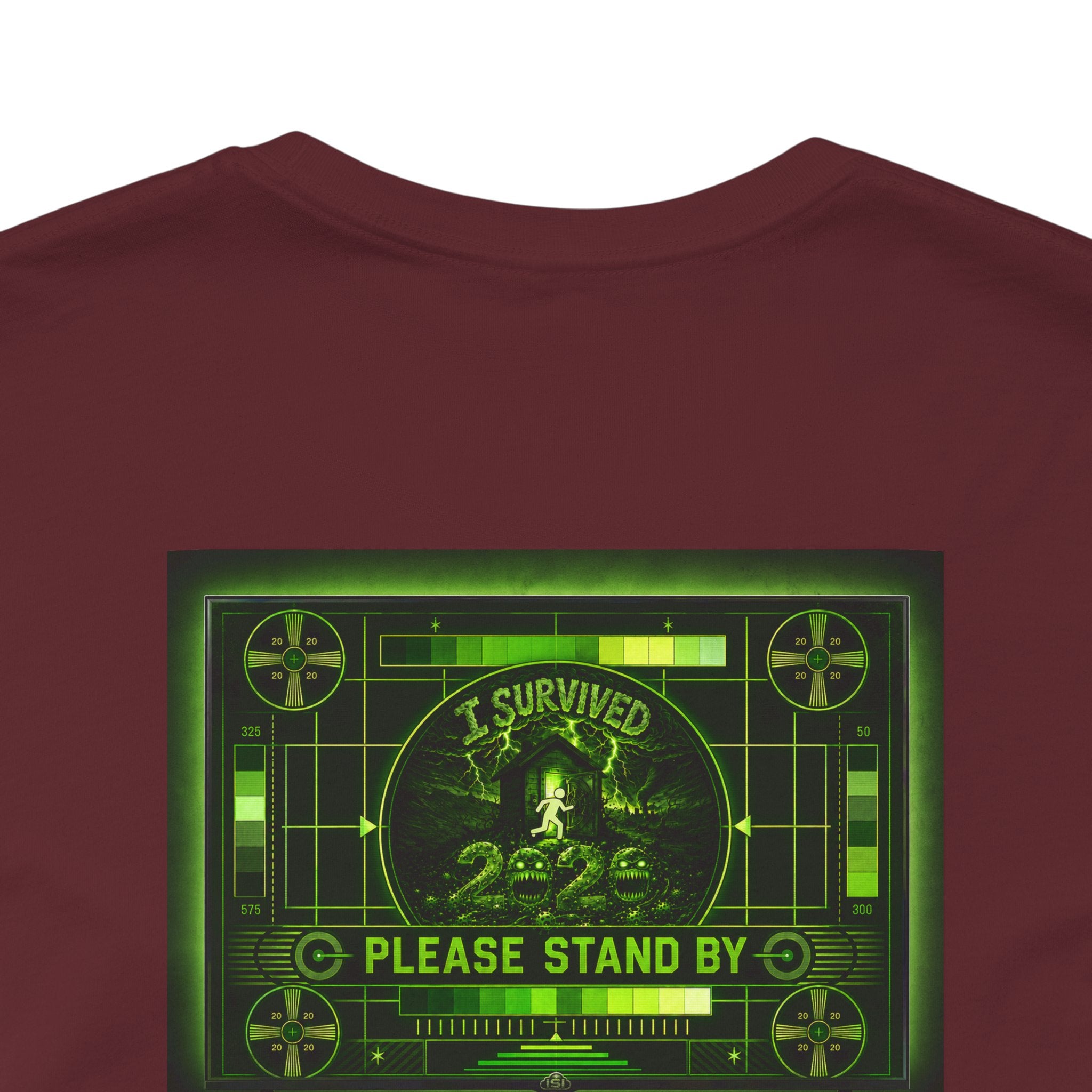 I Survived 2020 — "Please Stand By" Test Pattern Toxic Signal Tee Summer Premiere Unisex Jersey Short Sleeve Tee