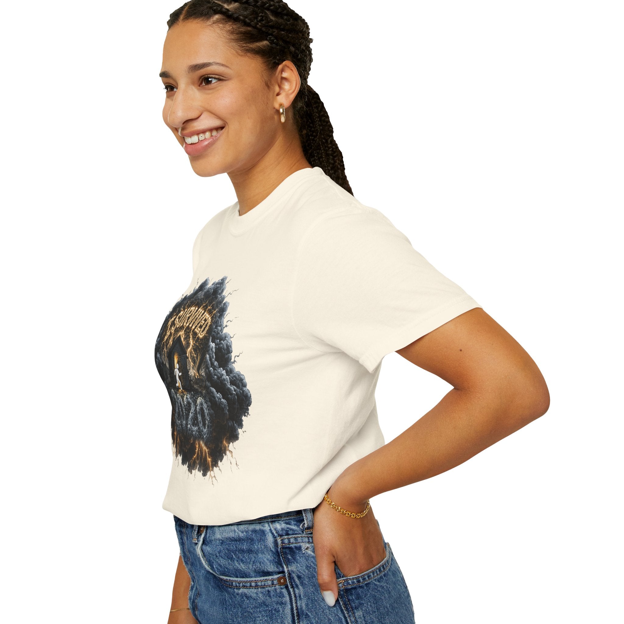 I Survived 2020 — Original Design Teaser Tee | Season 1 Premiere Drop Unisex Garment-Dyed T-shirt