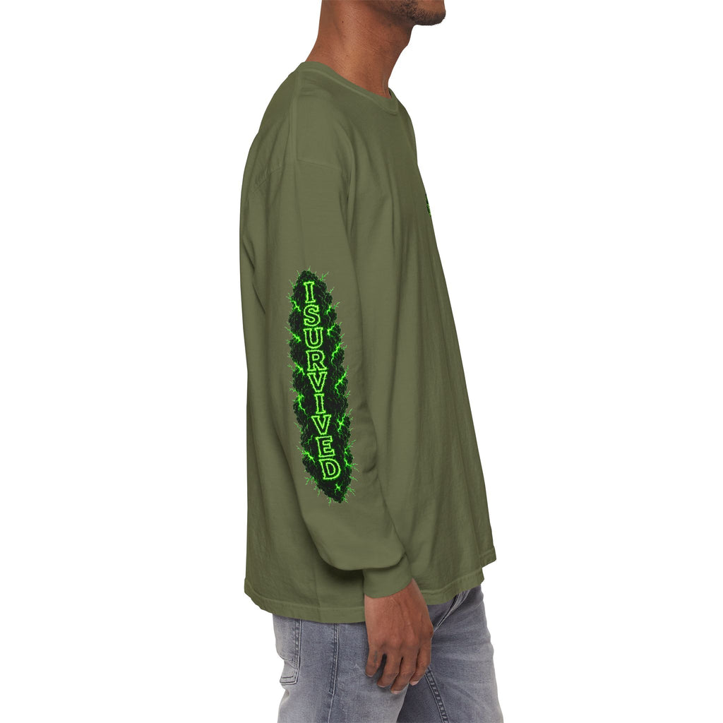I Survived 2020 — "Please Stand By" Test Pattern Toxic Signal Tee Special Edition Summer Premiere Unisex Garment-Dyed Long Sleeve T-Shirt