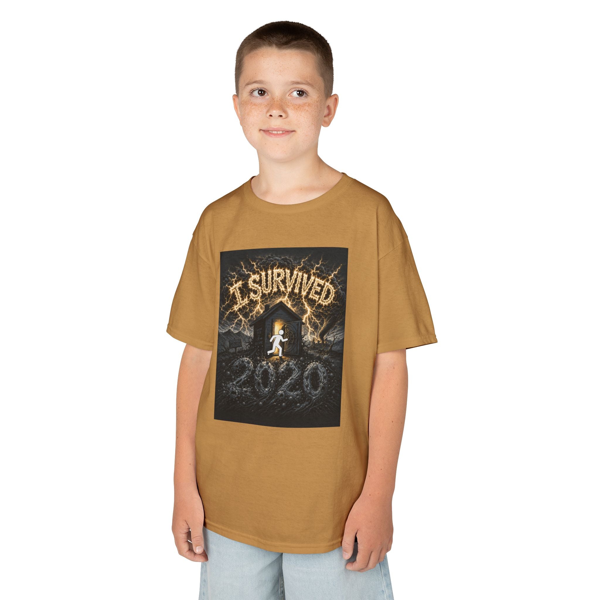 I Survived 2020 — Original Design Teaser Tee | Season 1 Premiere Drop Kids Heavy Cotton™ Tee
