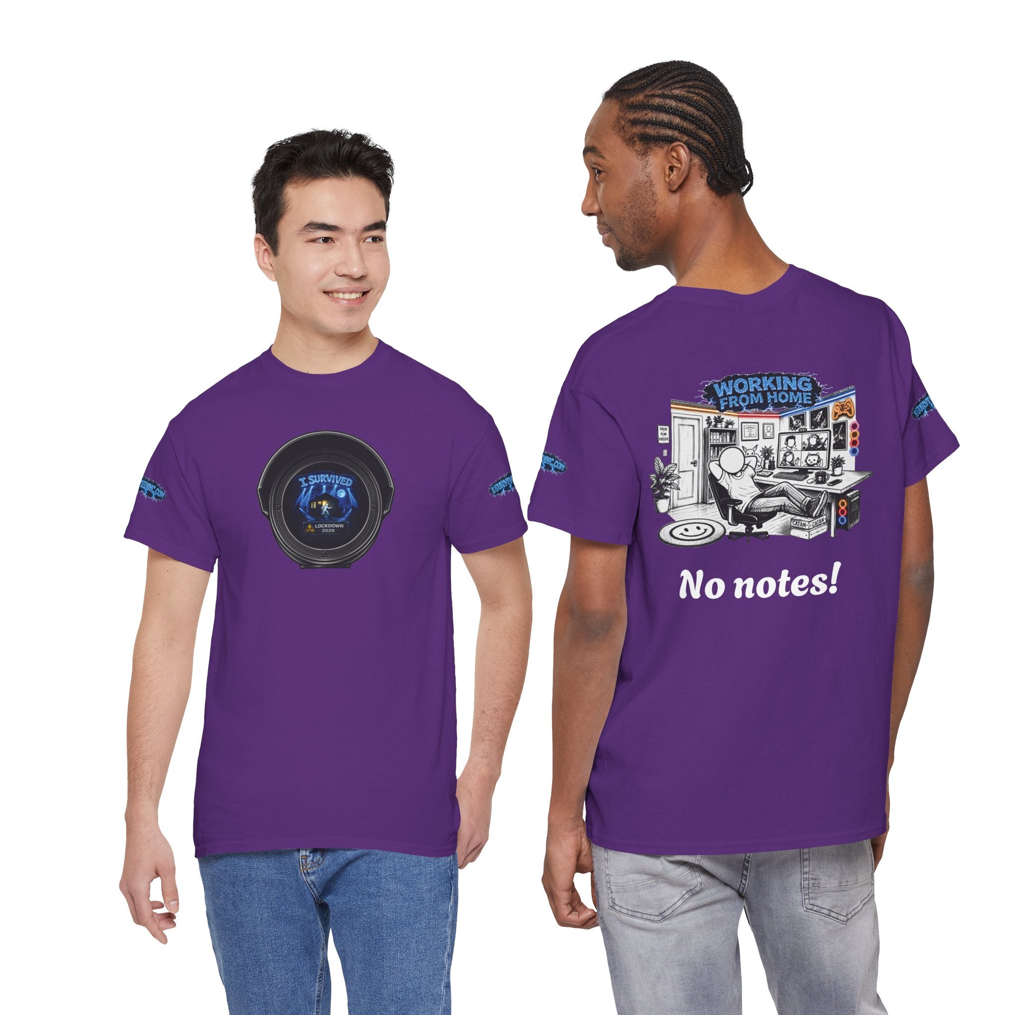 I Survived 2020 — LOCKDOWN S3:E3: Director's Cut Special Edition "Working From Home" Unisex Heavy Cotton Tee