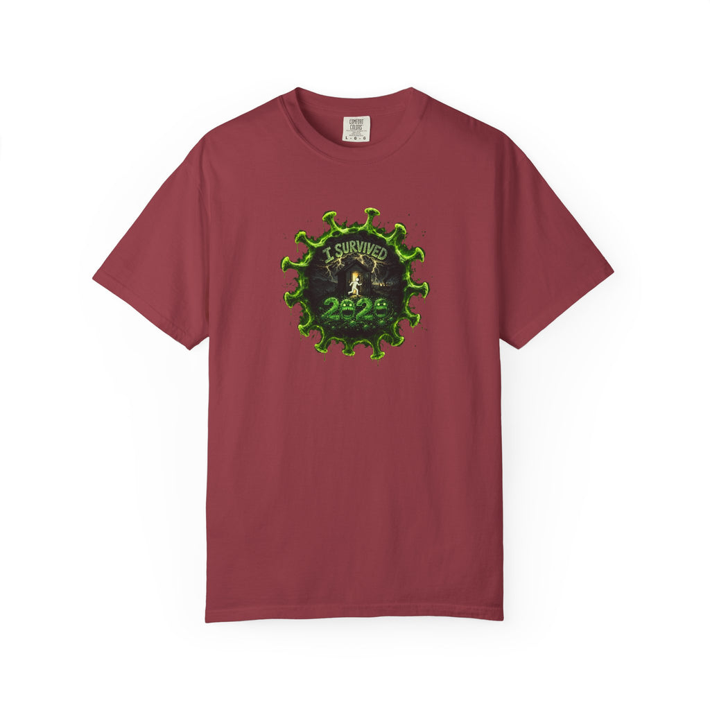 I Survived 2020 — PANDEMIC S1:E4: Director's Cut "Mask Madness" Unisex Garment-Dyed T-shirt