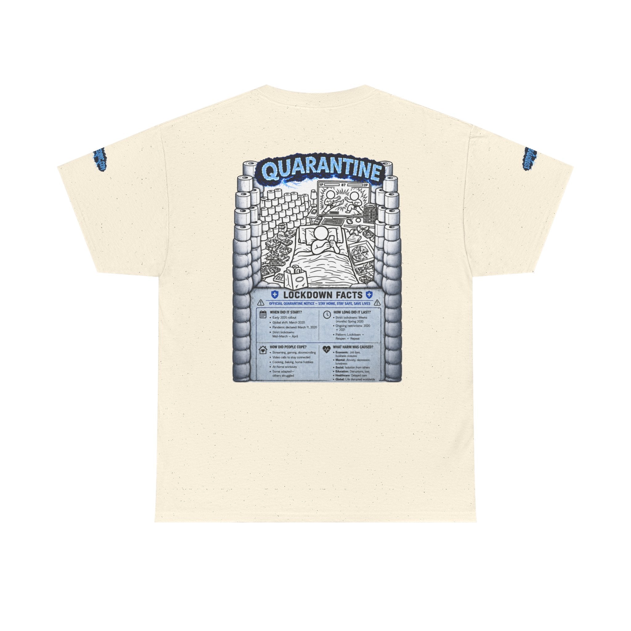 I Survived 2020 — LOCKDOWN S3:E1: Director's Cut Special Edition "Quarantine" Unisex Heavy Cotton Tee