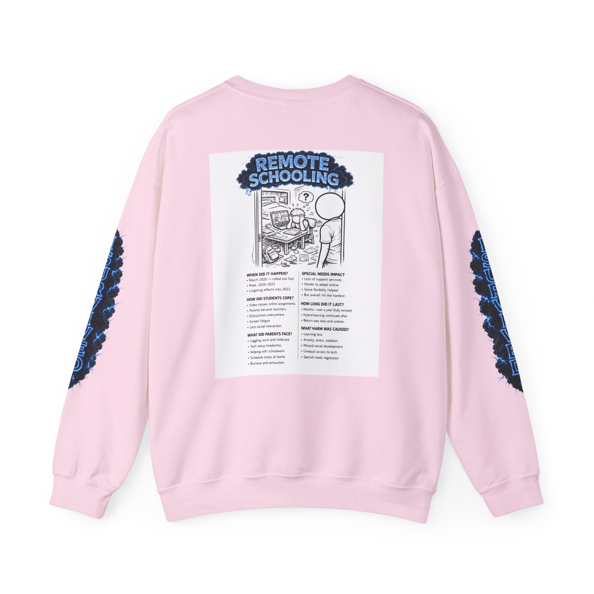 I Survived 2020 — Director's Cut S3:E3 "Remote Schooling" | Lockdown Edition Documentary Unisex Heavy Blend™ Crewneck Sweatshirt