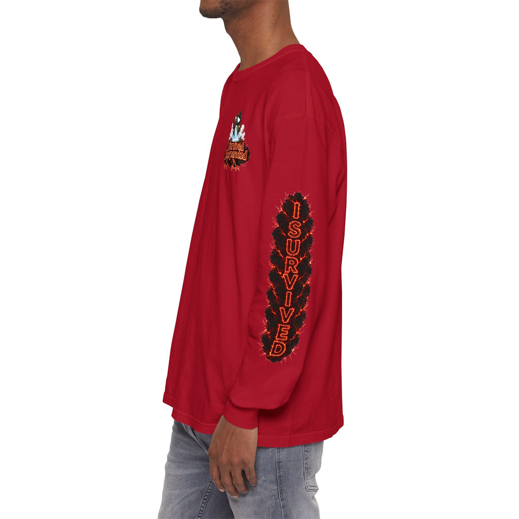 I Survived 2020 — "Please Stand By" Test Pattern Tee Special Edition Wildfire Signal Edition Summer Premiere Unisex Garment-Dyed Long Sleeve T-Shirt