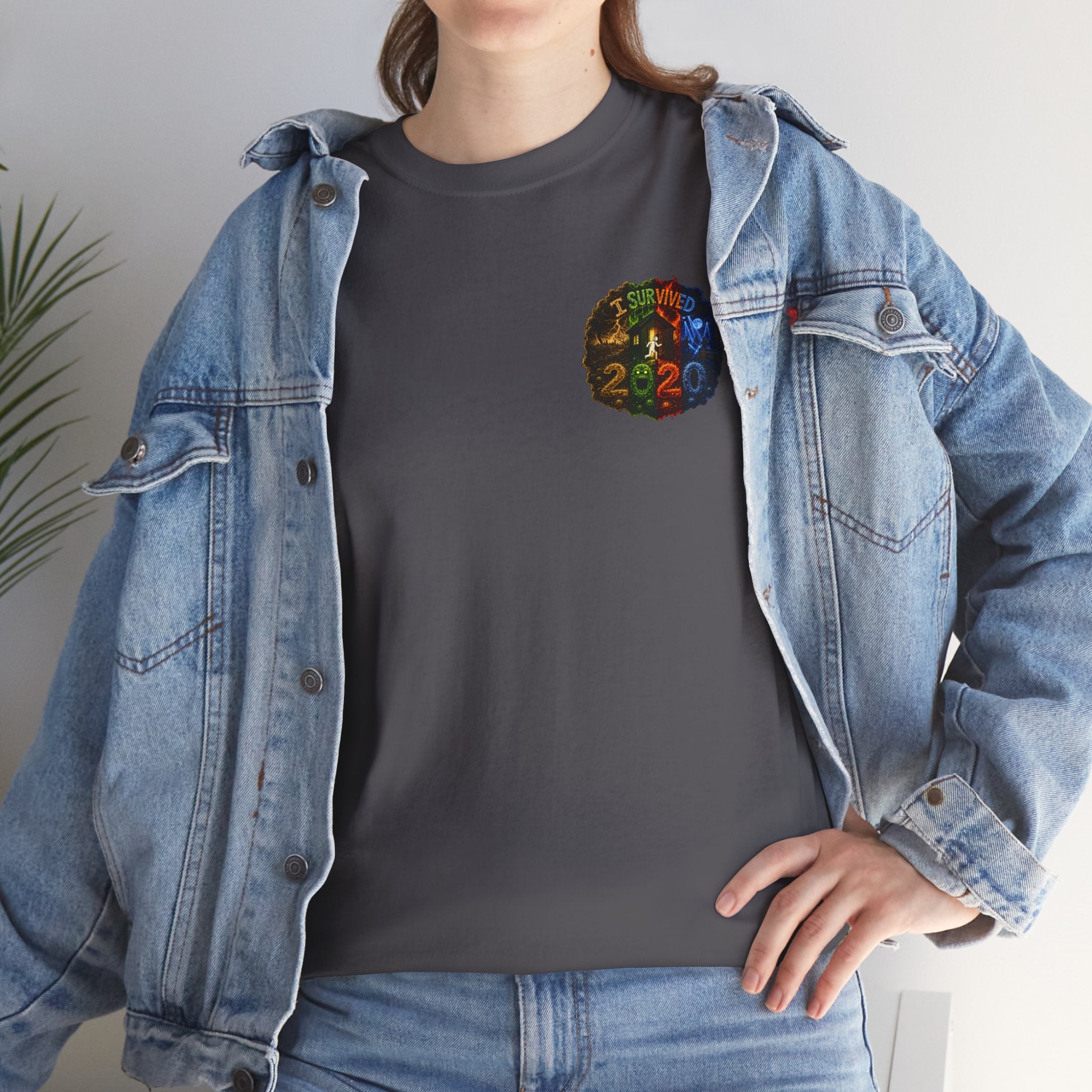 I Survived 2020 — "No Signal" Test Pattern Tee Alien Broadcast Finale Summer Premiere Unisex Heavy Cotton Tee