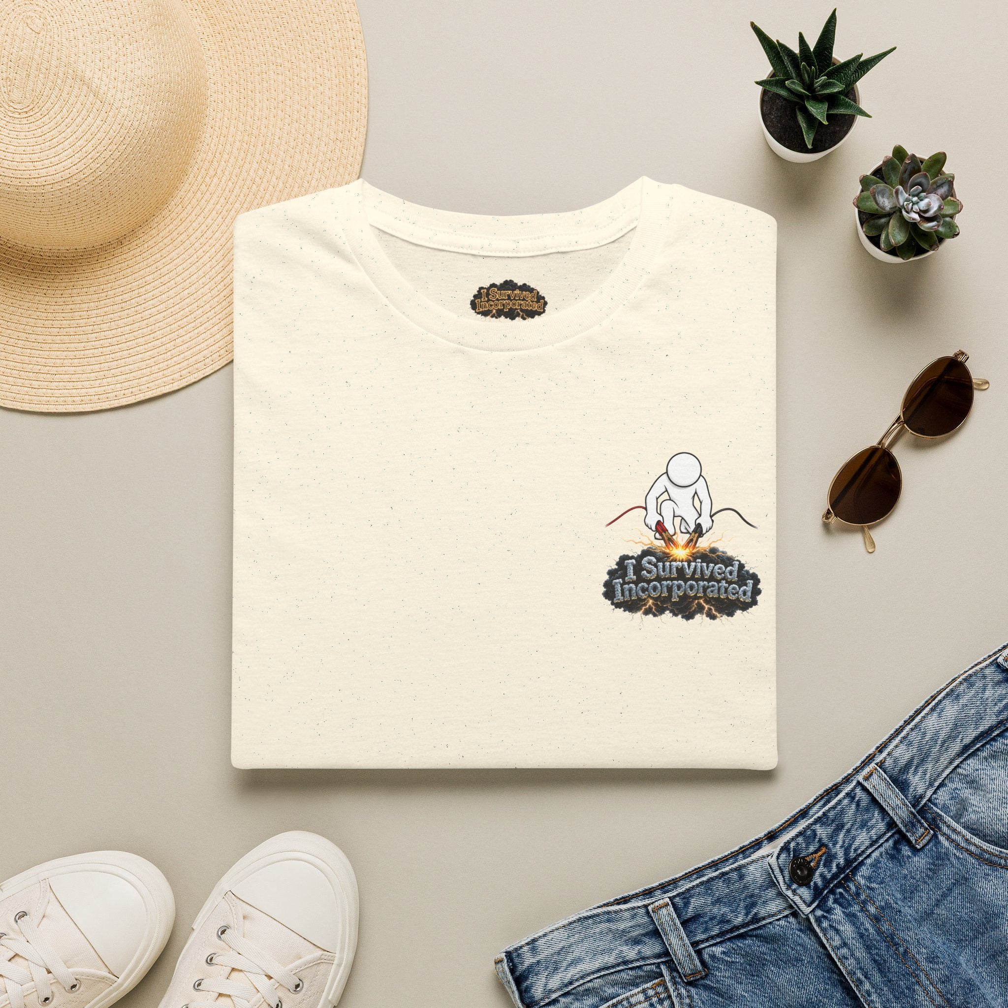 I Survived 2020 — "Please Stand By" Test Pattern Tee Summer Premier Unisex Softstyle T-Shirt