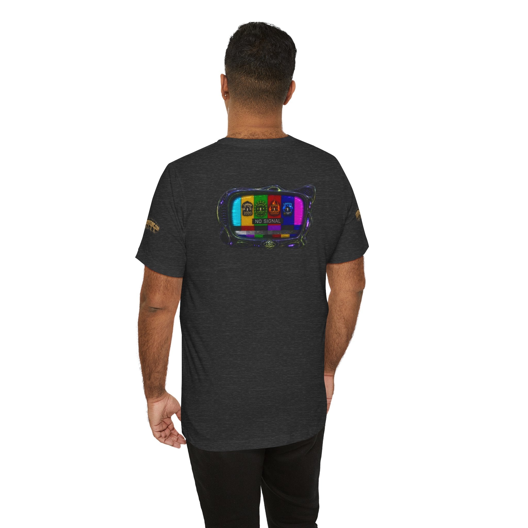 I Survived 2020 — "No Signal" Test Pattern Tee Alien Broadcast Finale Summer Premiere Unisex Jersey Short Sleeve Tee
