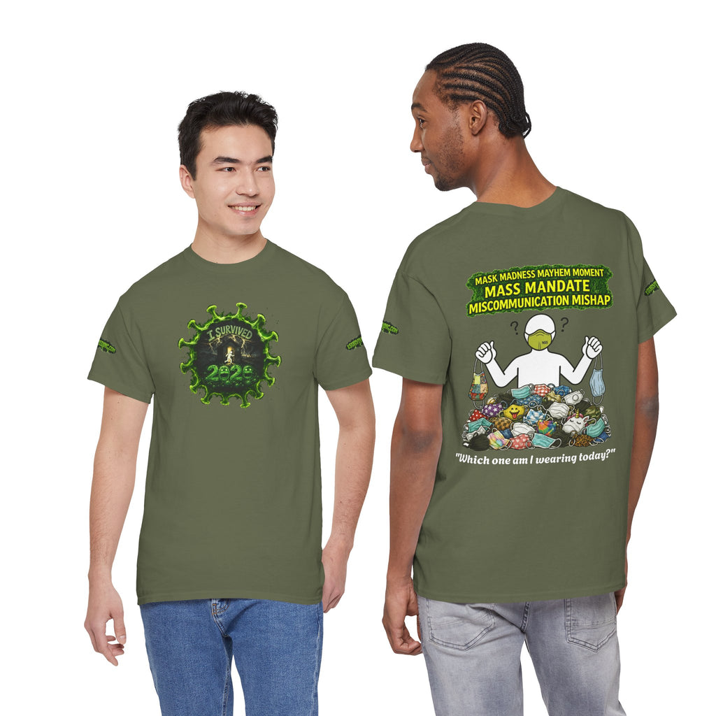 I Survived 2020 — PANDEMIC S1:E4: Director's Cut Special Edition "Mask Madness" Unisex Heavy Cotton Tee