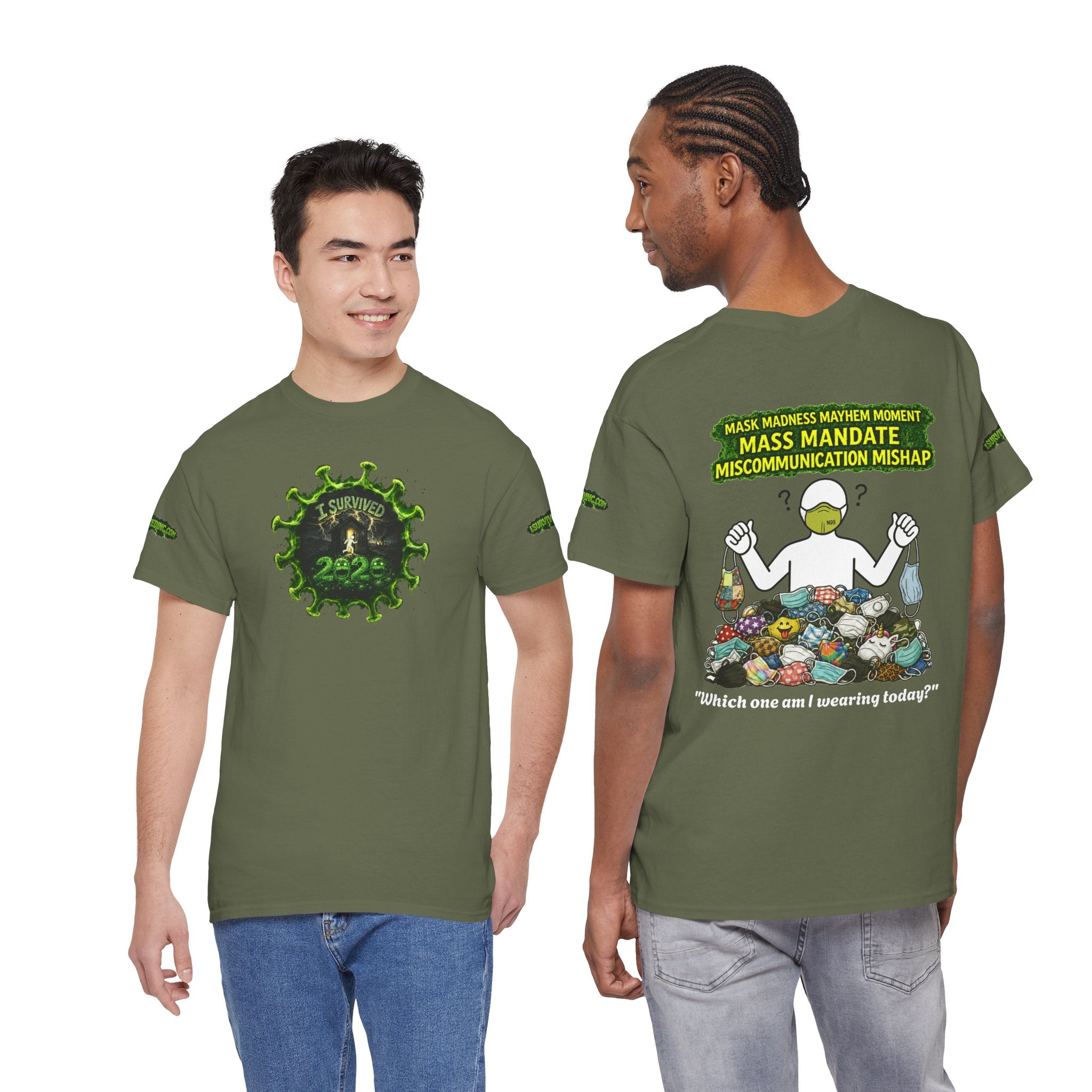I Survived 2020 — PANDEMIC S1:E4: Director's Cut Special Edition "Mask Madness" Unisex Heavy Cotton Tee