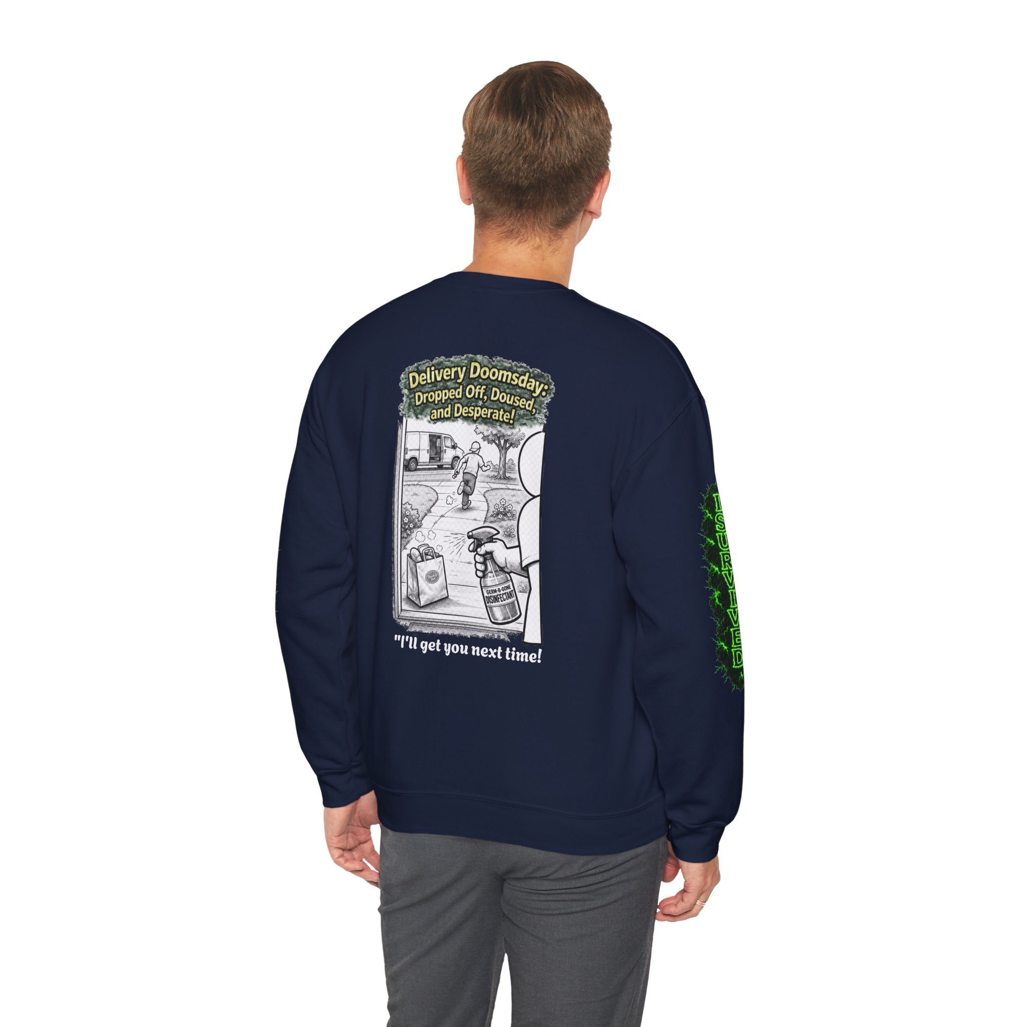 I Survived 2020 — Director's Cut S1:E5 "Delivery Doomsday" | Pandemic Edition Unisex Heavy Blend™ Crewneck Sweatshirt