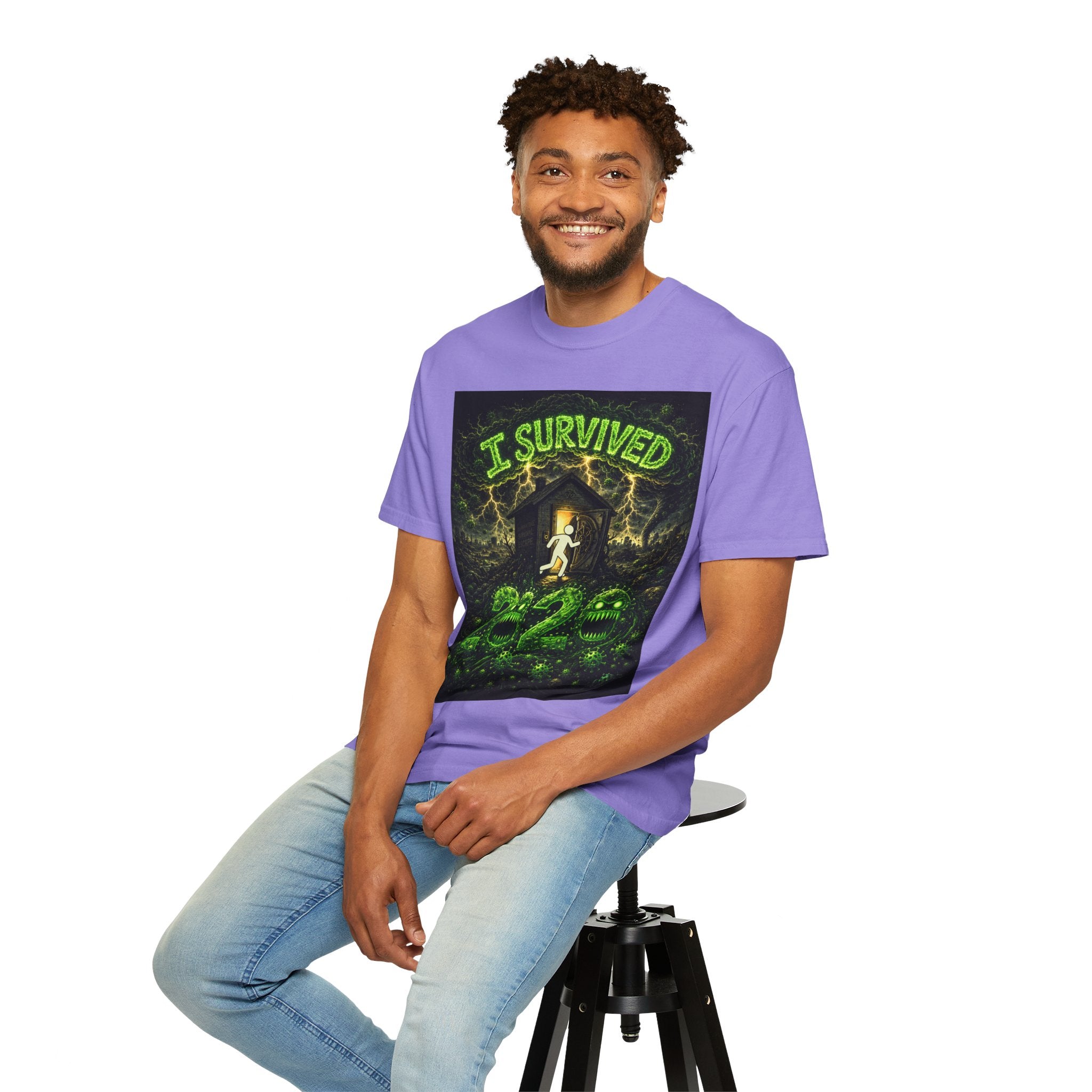 I Survived 2020 — S1:E3 "The Jab!" | Pandemic Edition Unisex Garment-Dyed T-shirt