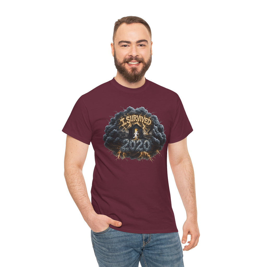 I Survived 2020 —  Deriector's Cut Original Design Teaser Tee | Season 1 Premiere Drop Unisex Heavy Cotton Tee