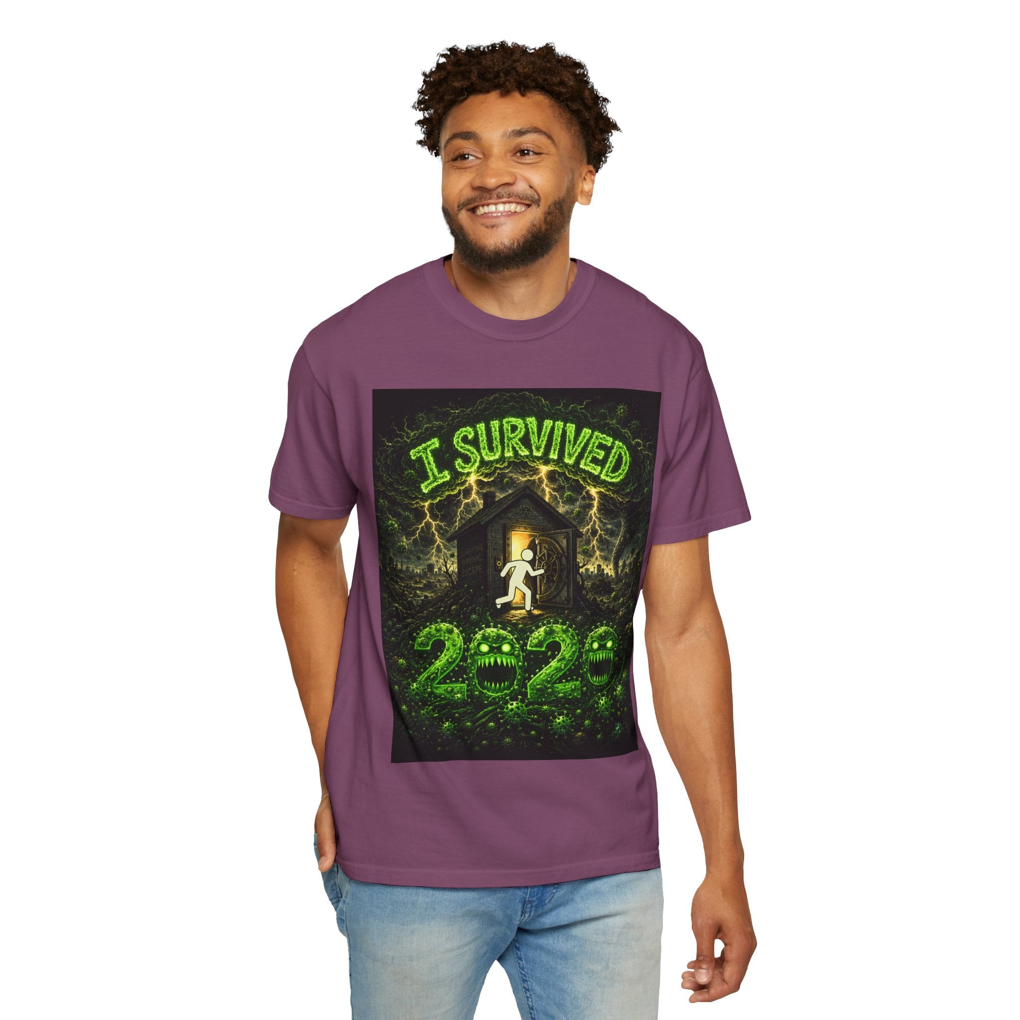 I Survived 2020 — S1:E1 "COVID-19: The Coronavirus" | Pandemic Edition Unisex Garment-Dyed T-shirt
