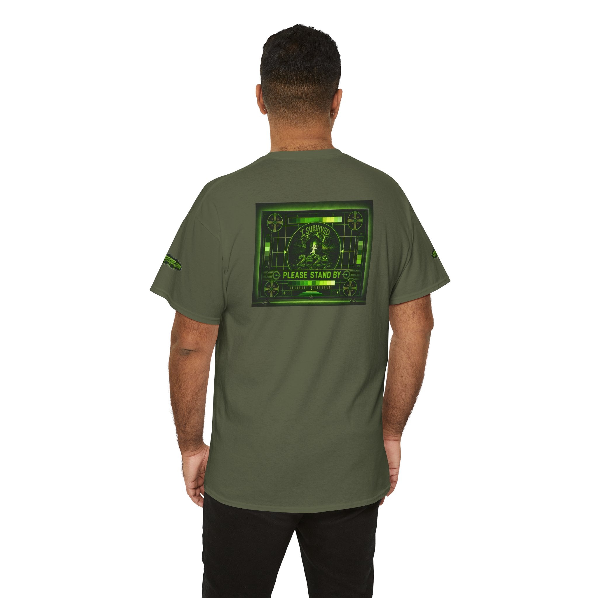 I Survived 2020 — "Please Stand By" Test Pattern Toxic Signal Tee Special Edition Summer Premiere Unisex Heavy Cotton Tee