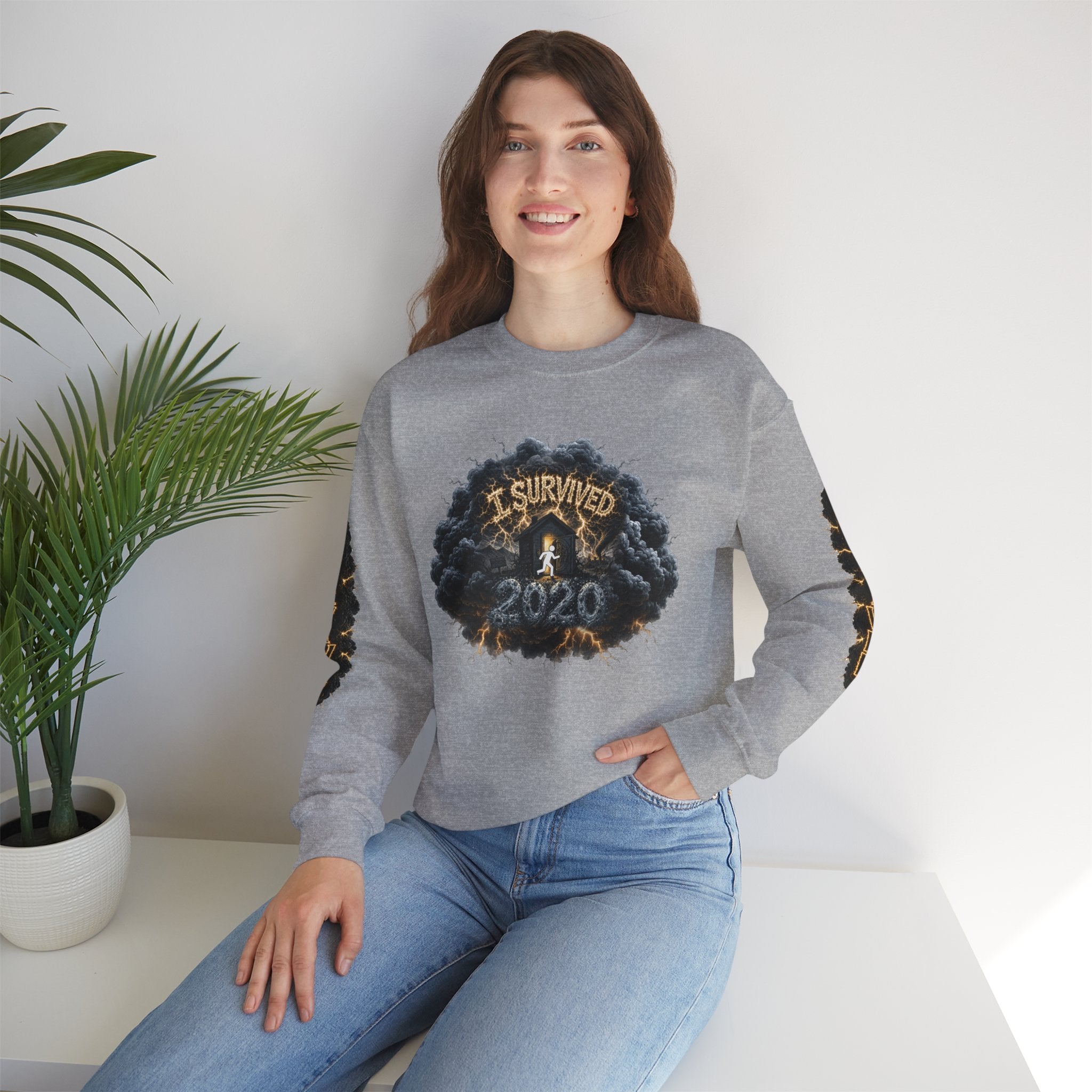 I Survived 2020 — Director's Cut Original Design Teaser Tee | Season 1 Premiere Drop Unisex Heavy Blend™ Crewneck Sweatshirt (SPECIAL EDITION)