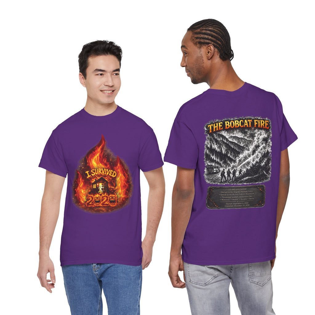 I Survived 2020 — Director's Cut S2:E2 "The Bobcat Fire" | Wildfire Edition Memorial Unisex Heavy Cotton Tee