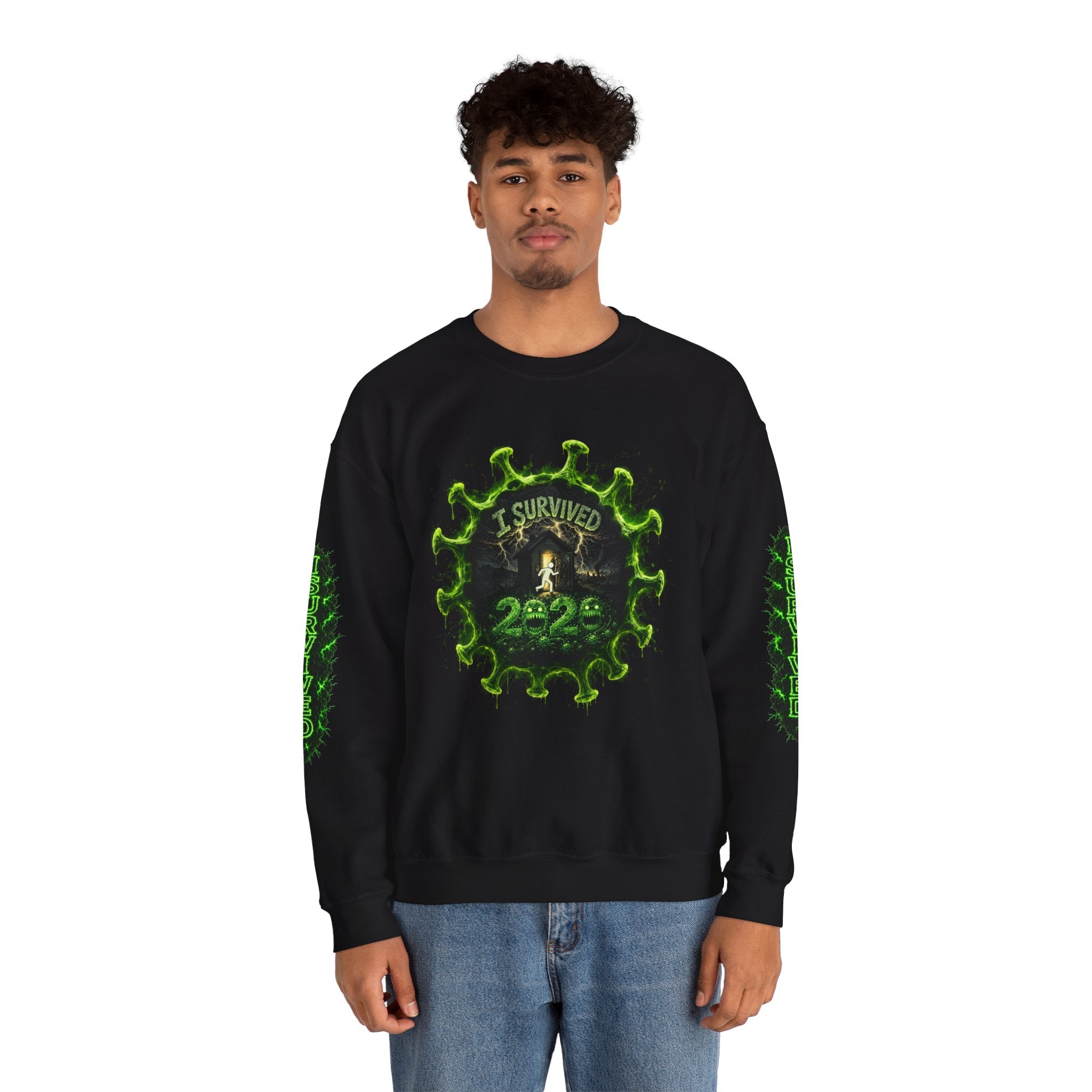 I Survived 2020 — Director's Cut S1:E2 "The Coming of COVID" | Pandemic Edition Unisex Heavy Blend™ Crewneck Sweatshirt