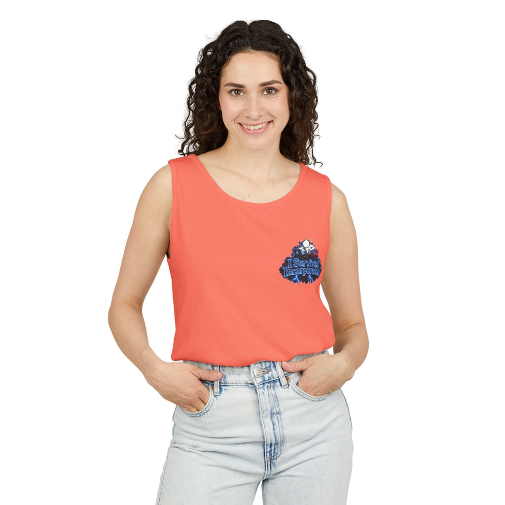 I Survived 2020 — "Please Stand By" Test Pattern Tee Lockdown Special Edition Summer Exclusive Unisex Garment-Dyed Tank Top