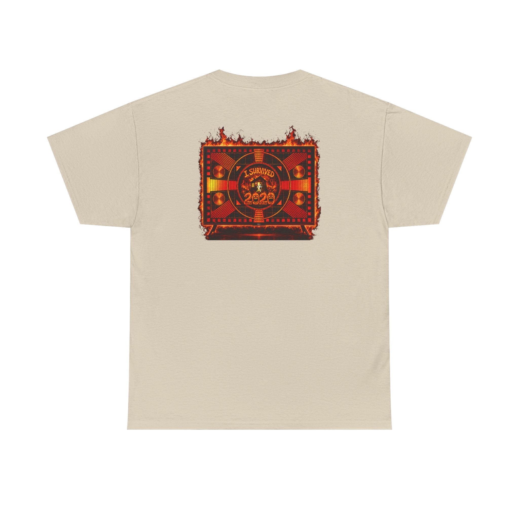 I Survived 2020 — "Please Stand By" Test Pattern Tee Wildfire Signal Edition Summer Premiere Unisex Heavy Cotton Tee