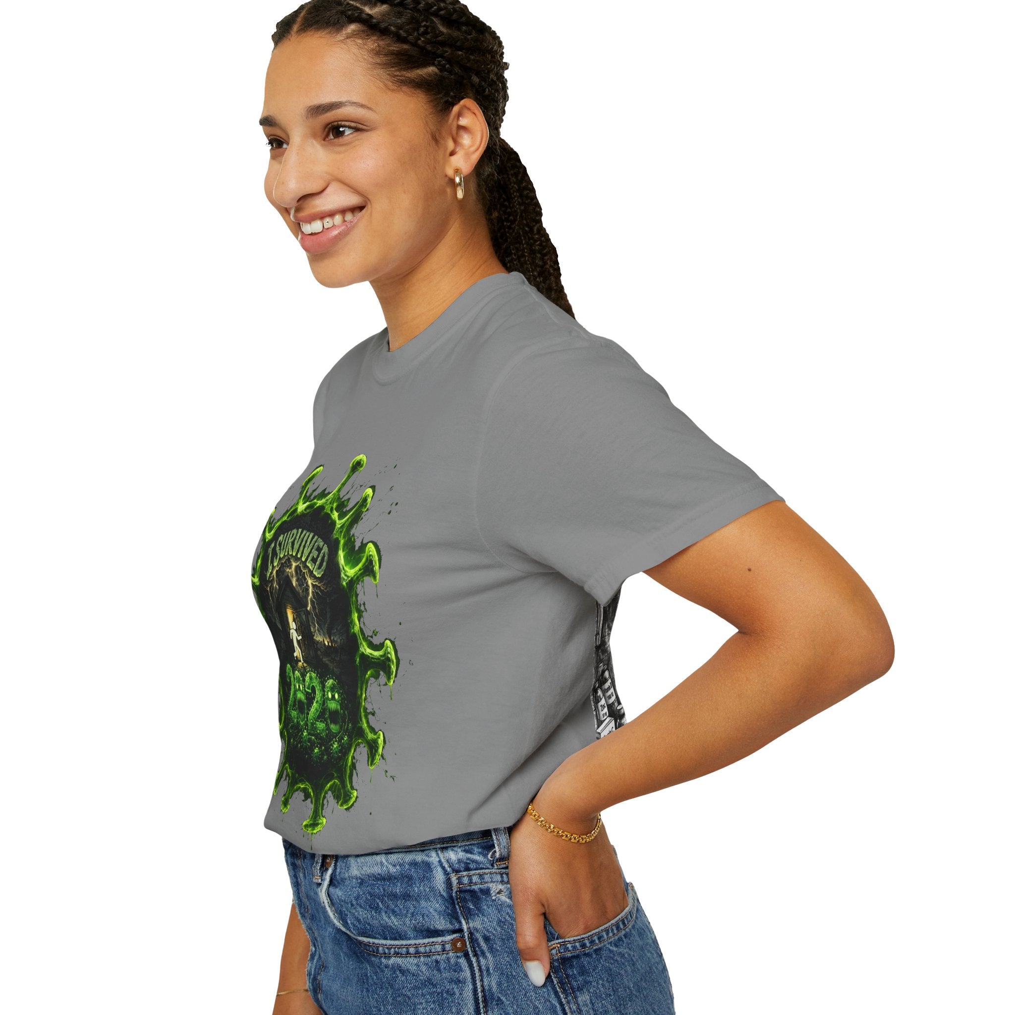 I Survived 2020 — Director's Cut S1:E1 "COVID-19: The Coronavirus" | Pandemic Edition Unisex Garment-Dyed T-shirt