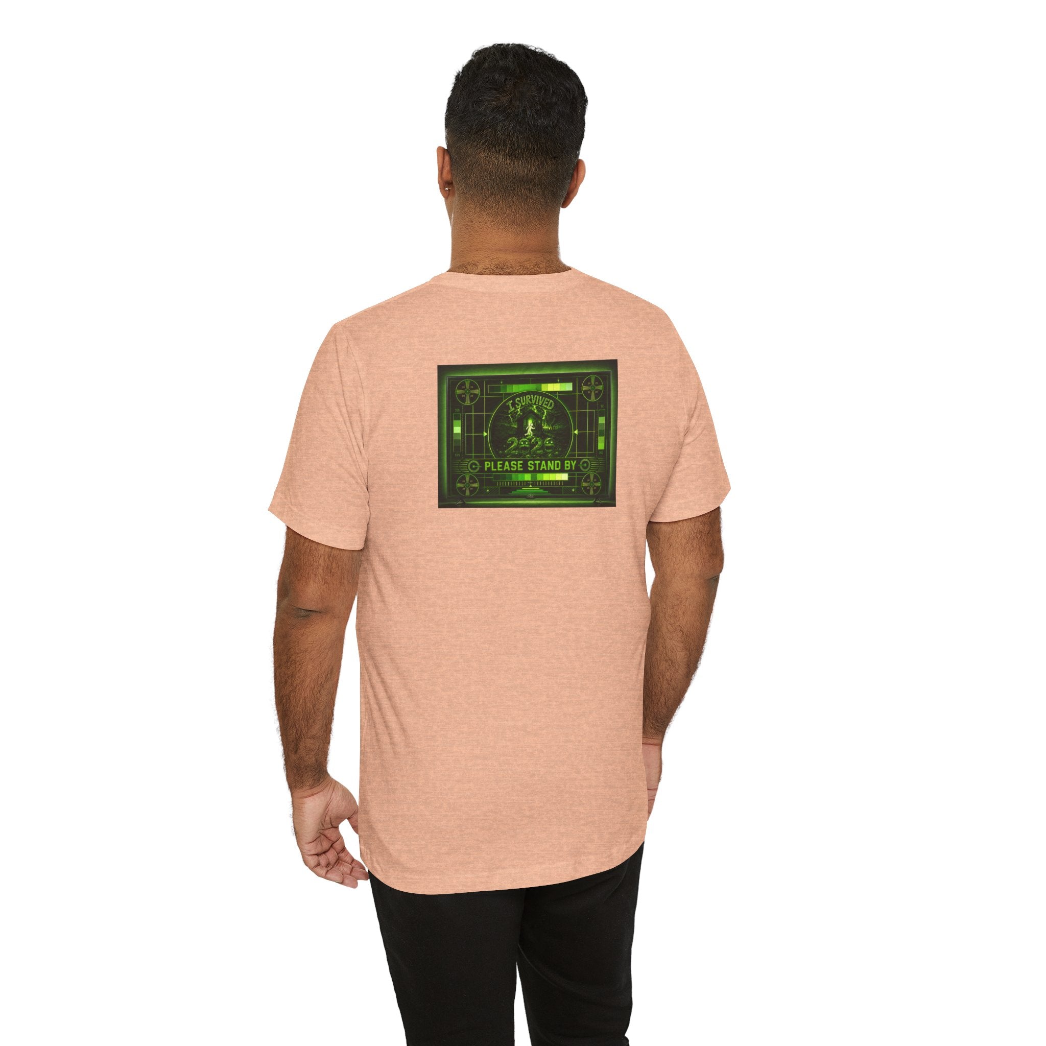I Survived 2020 — "Please Stand By" Test Pattern Toxic Signal Tee Summer Premiere Unisex Jersey Short Sleeve Tee