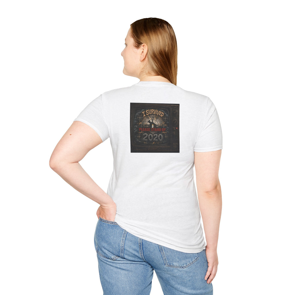 I Survived 2020 — "Please Stand By" Test Pattern Tee Summer Premier Unisex Softstyle T-Shirt