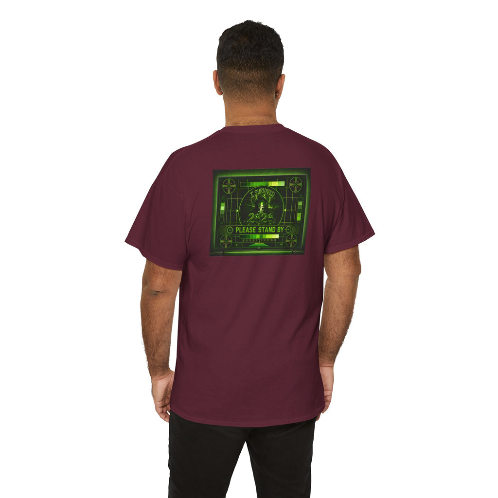 I Survived 2020 — "Please Stand By" Test Pattern Toxic Signal Tee Summer Premiere Unisex Heavy Cotton Tee