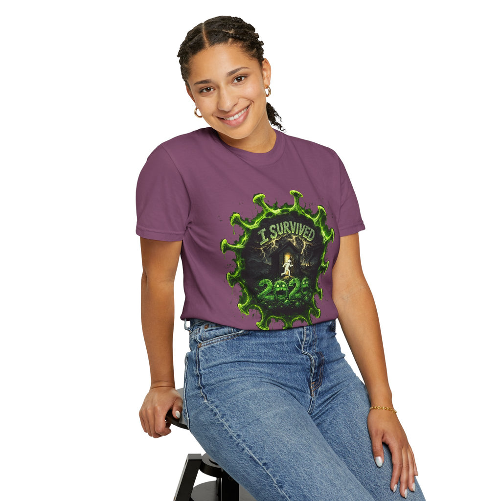 I Survived 2020 — Director's Cut S1:E1 "COVID-19: The Coronavirus" | Pandemic Edition Unisex Garment-Dyed T-shirt