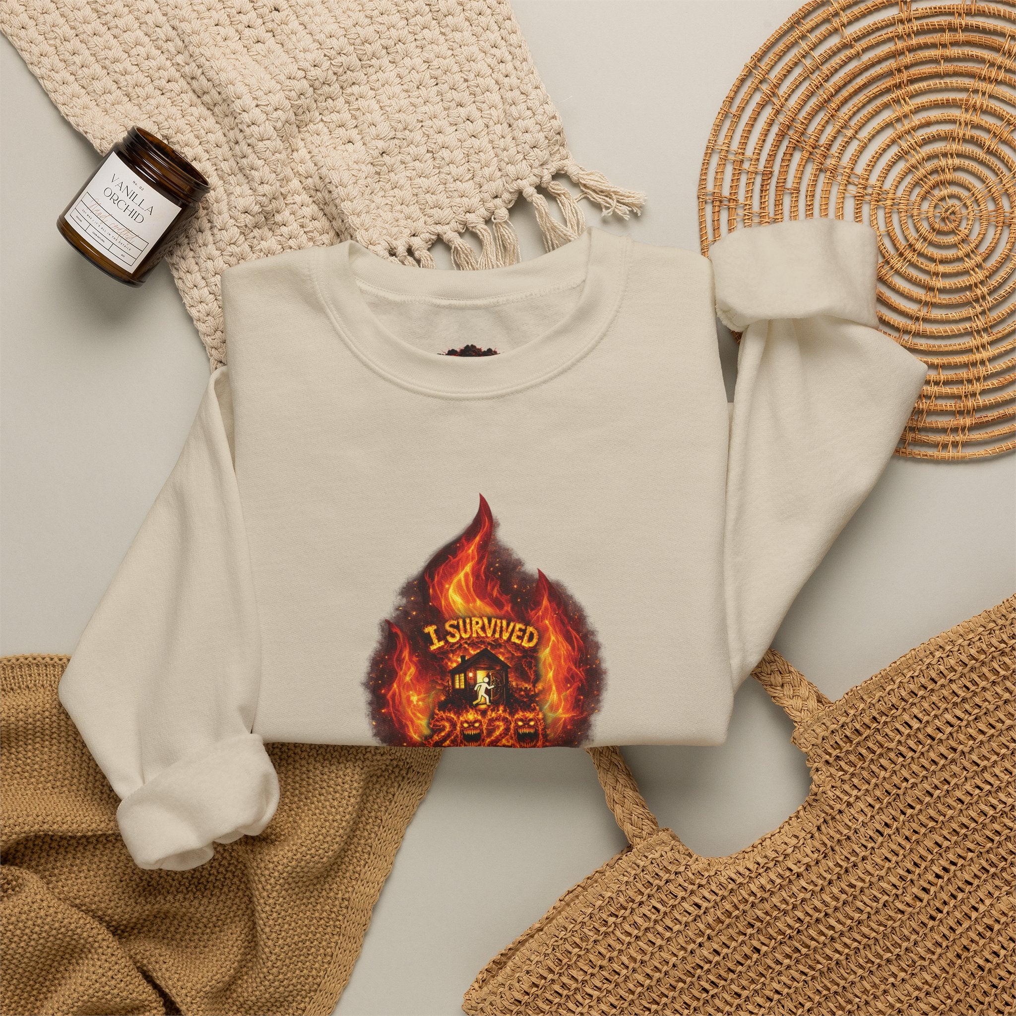I Survived 2020 — WILDFIRES S2:E4: Director's Cut "Western U.S. Wildfire Season" Memorial Unisex Heavy Blend™ Crewneck Sweatshirt