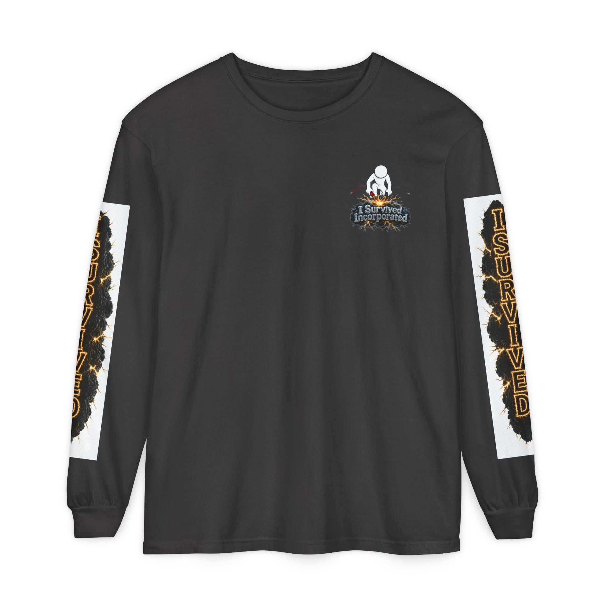 I Survived 2020 — "Please Stand By" Test Pattern Tee Special Edition Summer Premier Unisex Garment-Dyed Long Sleeve T-Shirt
