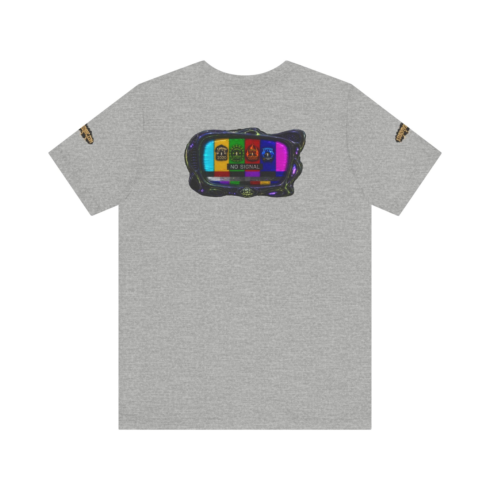 I Survived 2020 — "No Signal" Test Pattern Tee Alien Broadcast Finale Summer Premiere Unisex Jersey Short Sleeve Tee