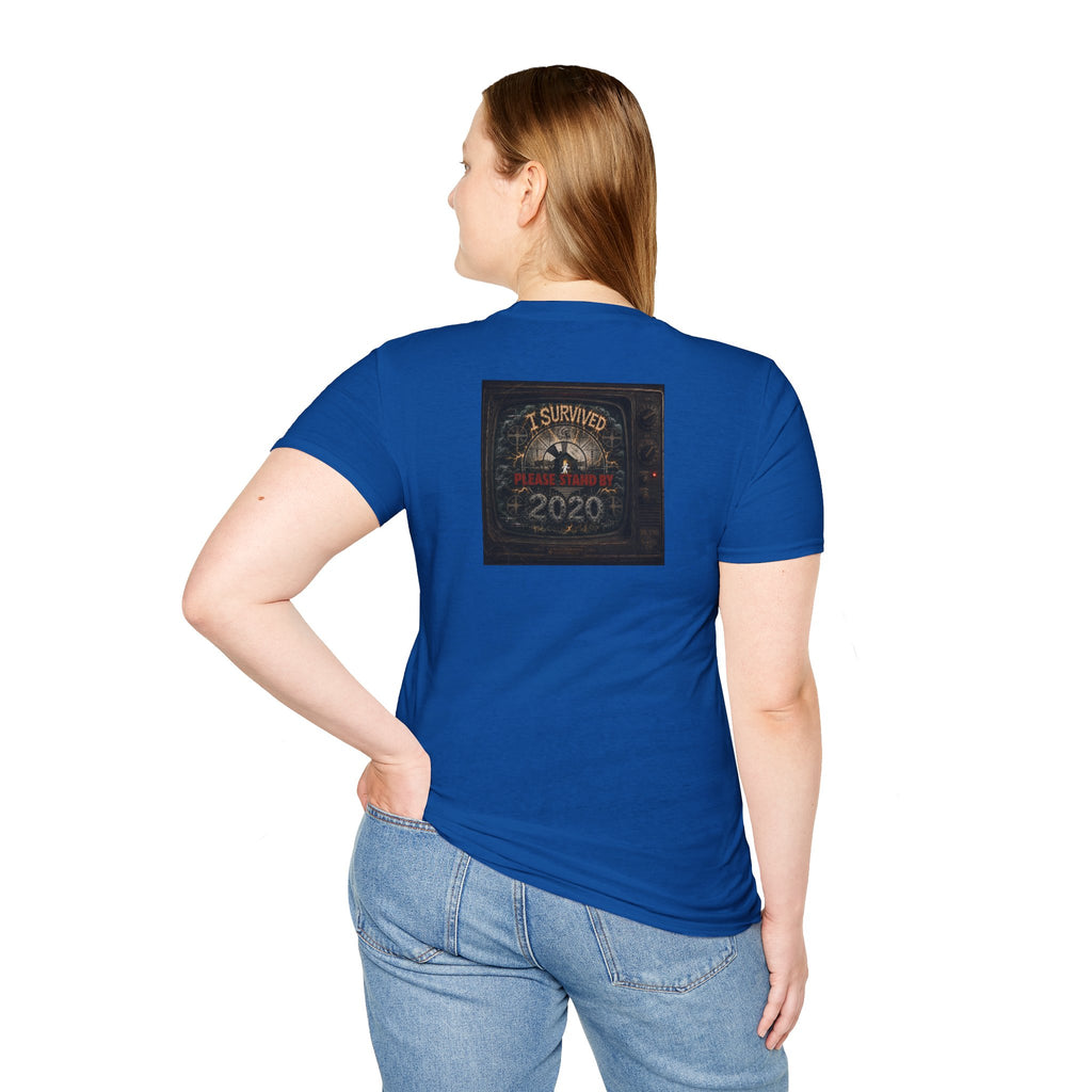 I Survived 2020 — "Please Stand By" Test Pattern Tee Summer Premier Unisex Softstyle T-Shirt