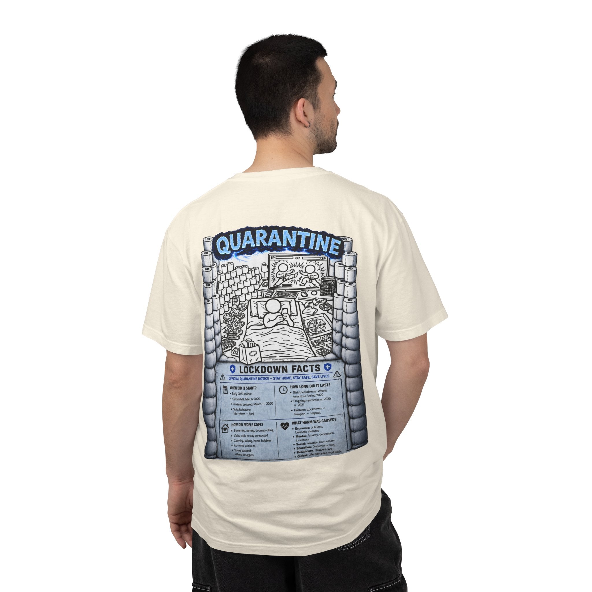 I Survived 2020 — LOCKDOWN S3:E1: "Quarantine" Unisex Garment-Dyed T-shirt
