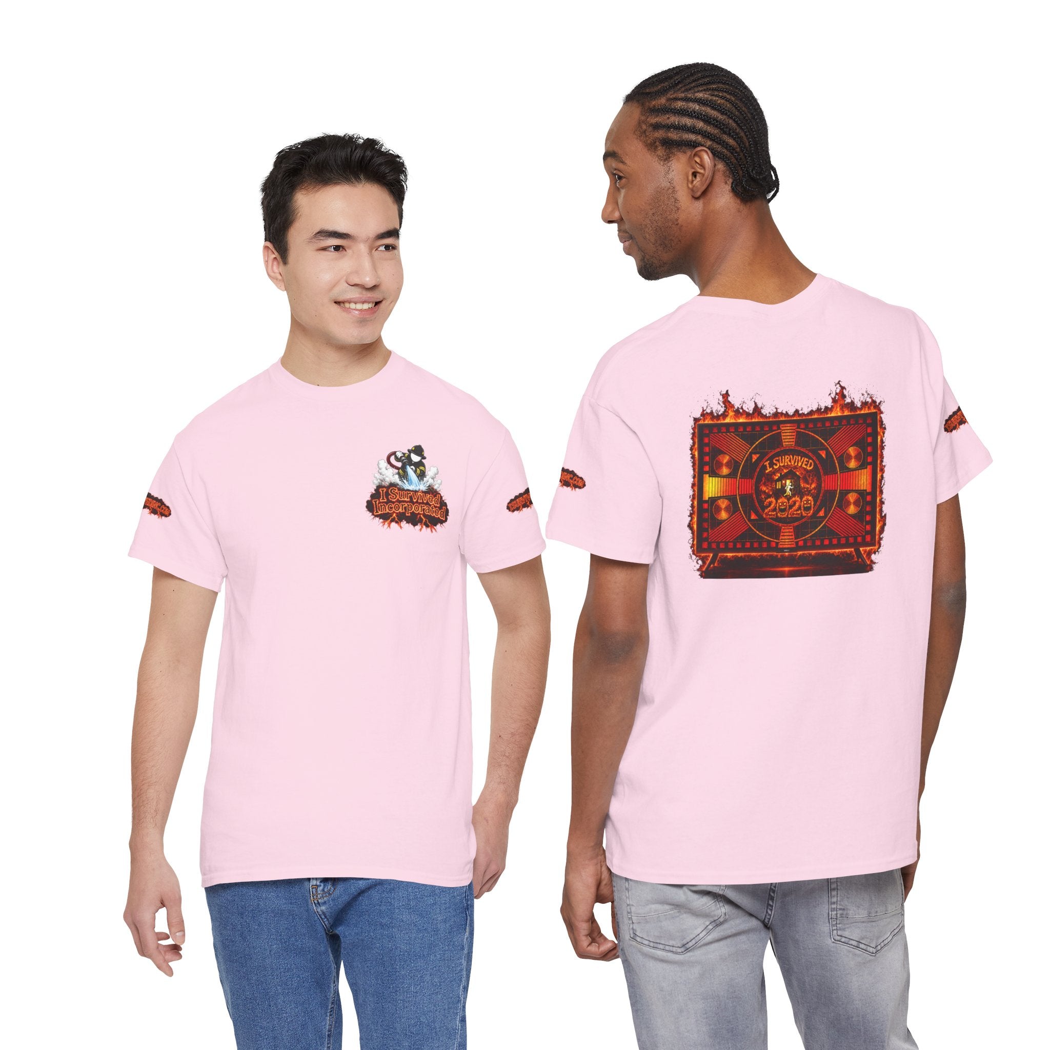 I Survived 2020 — "Please Stand By" Test Pattern Tee Wildfire Signal Special Edition Summer Premiere Unisex Heavy Cotton Tee